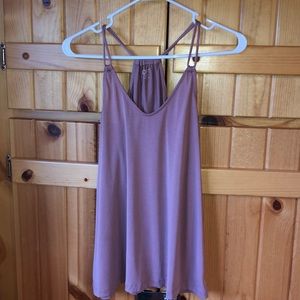 Loft outlet racer back pale mauve sleeveless top